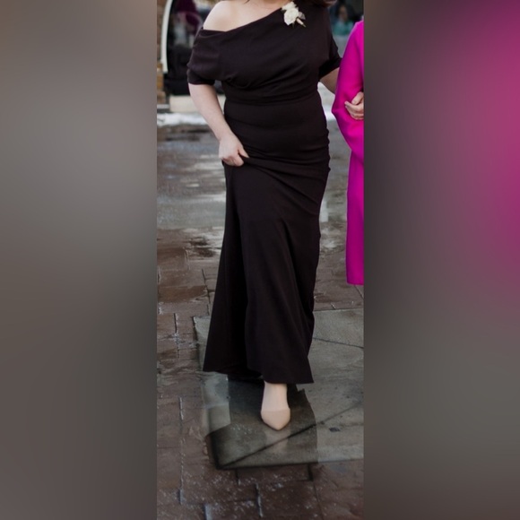 Sz 10 Amazing Betsy and Adam chocolate brown scuba dress - Picture 4 of 8